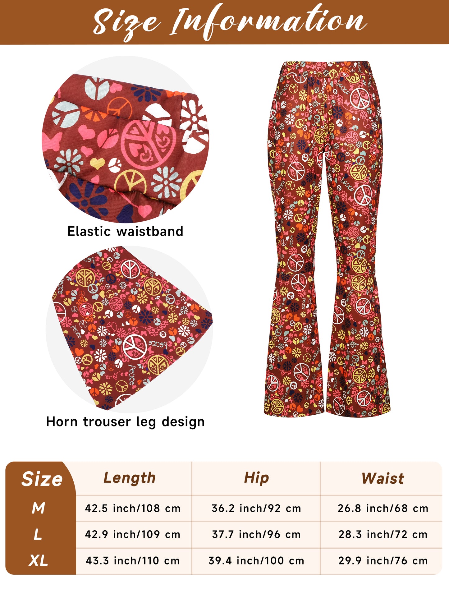 COSWEARX 7 Pieces 70s Women Hippie Costume Fringe Vest Bag Pant Headband for Halloween